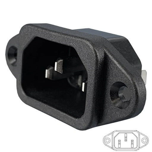 AC POWER INLET - SCREW MOUNT COUNTER SUNK .25 Q.D.