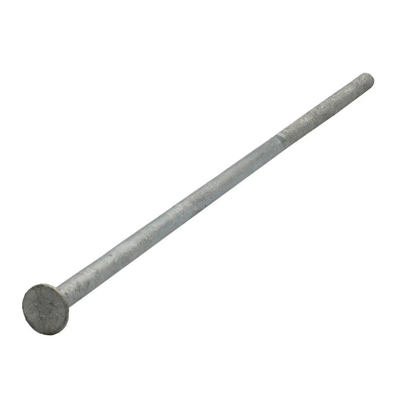 UNSLOTTED 3/8-16 X 15.00 HDG PT (4 IN MIN) TRACK STEEL BOLT