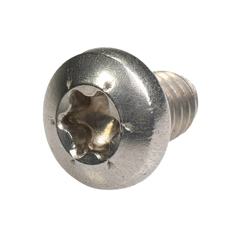 Stainless steel Torx button head cap screw 8-32 x .25 full thread hardware