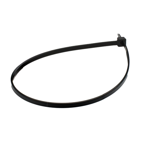 Black nylon cable tie .17 x 8.0 in UV resistant heavy duty strap