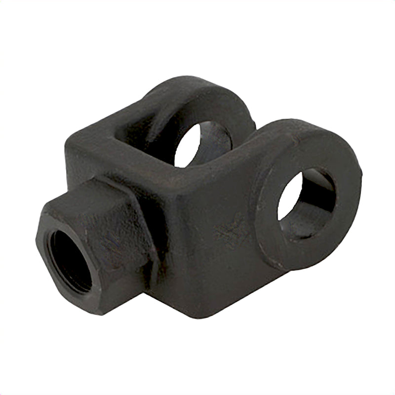 CLEVIS, YOKE 7/16-20 FEMALE X 1/2" DIA BLK