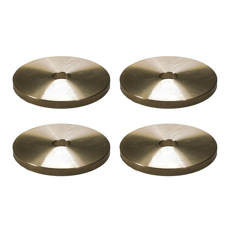 Set of 4 brass cam washers for Costasur roller coaster brake assemblies. 