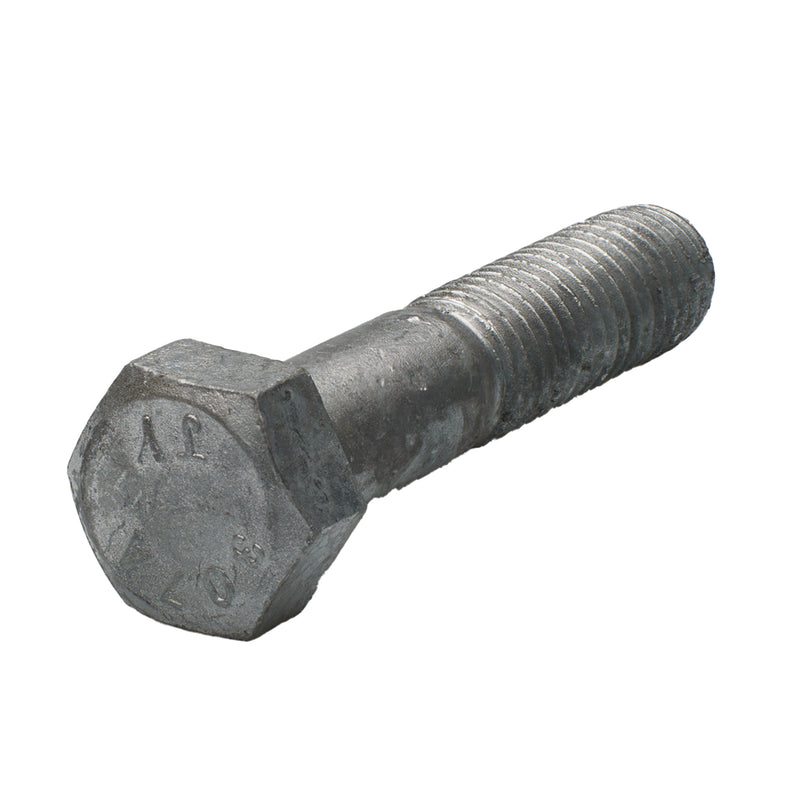 Hot dip galvanized heavy hex cap screw 5/8-11 x 3 in partial thread A307 structural fastener