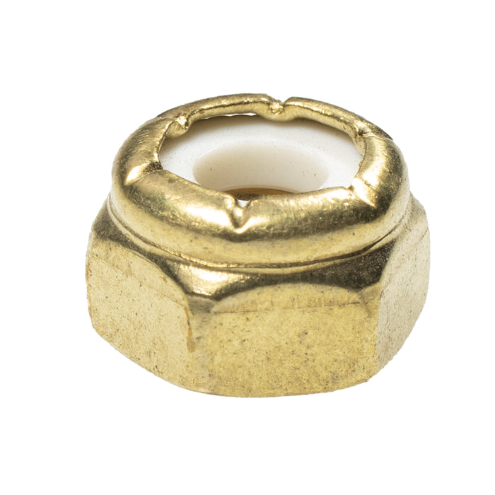 LOCKNUT, NYLON INSERT 10-32 BRASS