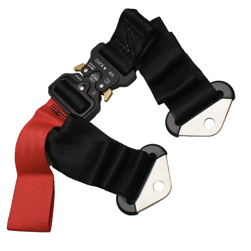 Seat belt 1.75 x 53.75 in black nylon strap safety restraint hardware