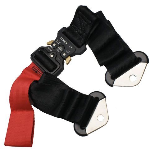 Seat belt 1.75 x 53.75 in black nylon strap safety restraint hardware
