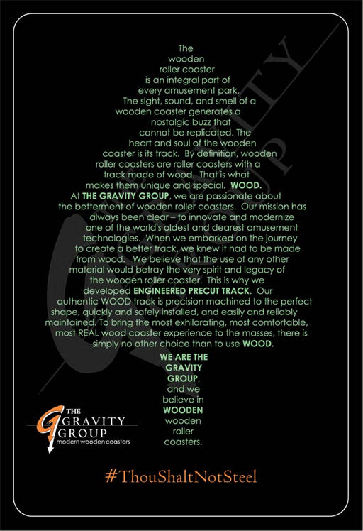 The Gravity Group tree poster #thoushaltnotsteel 