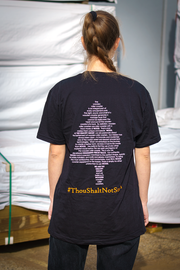 The Gravity Group Black T-Shirt Back Side Modeled