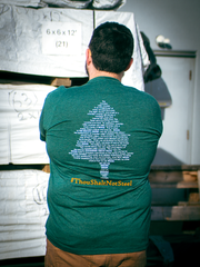 The Gravity Group Green T-Shirt Back Modeled