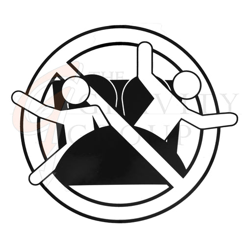 Timberliner do not stand up safety sticker